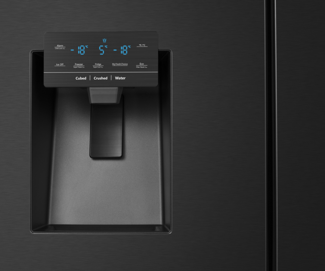 French Door PureFlat Black Steel 560L Hisense New Zealand