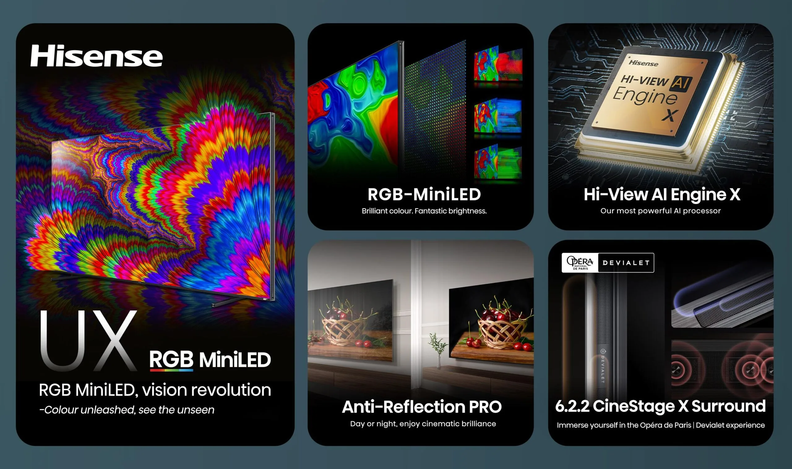 Hisense 116'' RGB MiniLED UX 4K 165Hz Smart TV