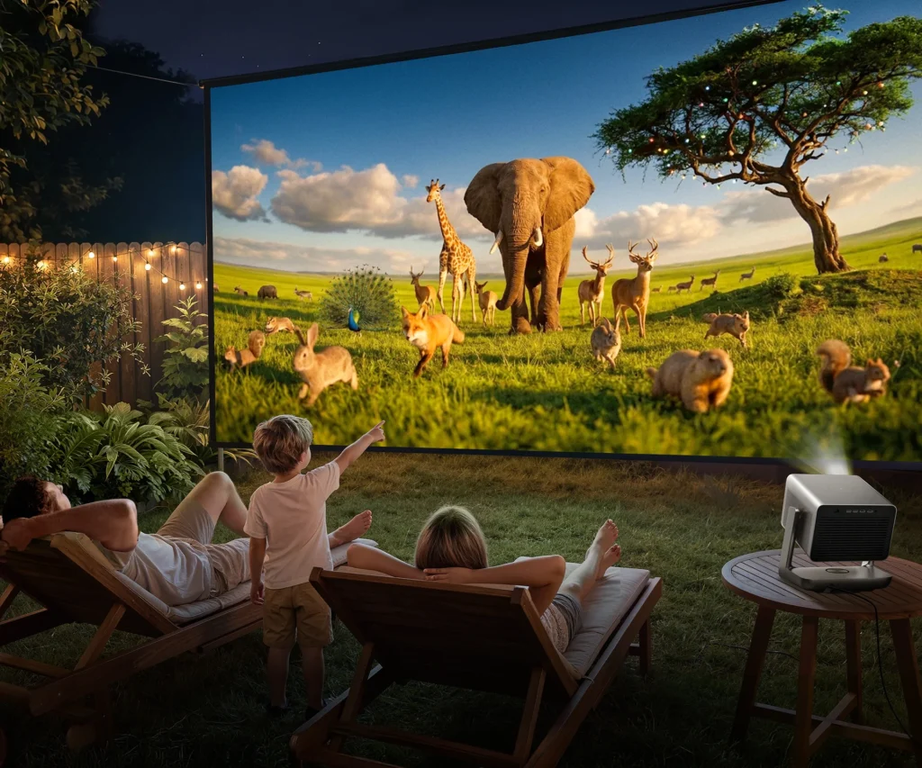 up to 300" projection size